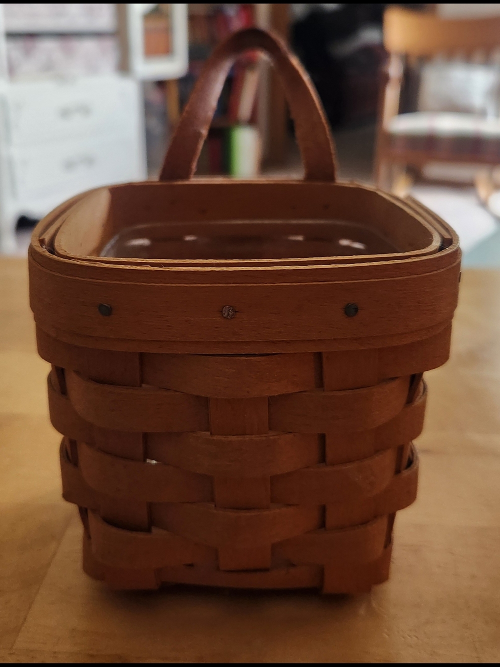 Longaberger Small Hanging Basket with Plastic Protector